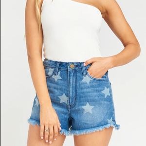 SHOW ME YOUR MUMU Arizona High Waisted Star Shorts